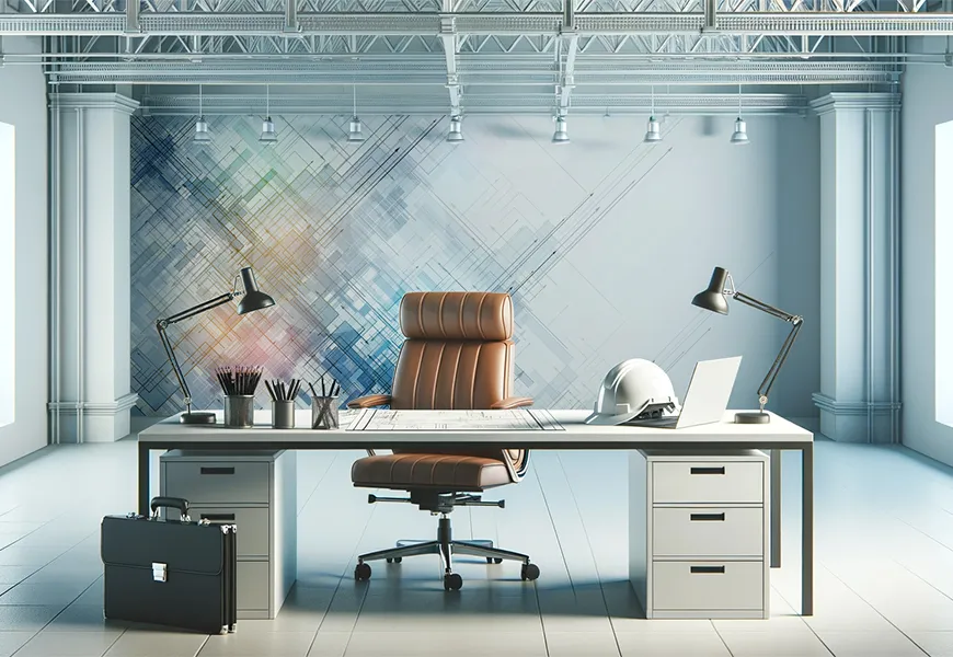 پوستر دیواری سه بعدی دفتر مهندسی نماد پرتو فضایی سایبری